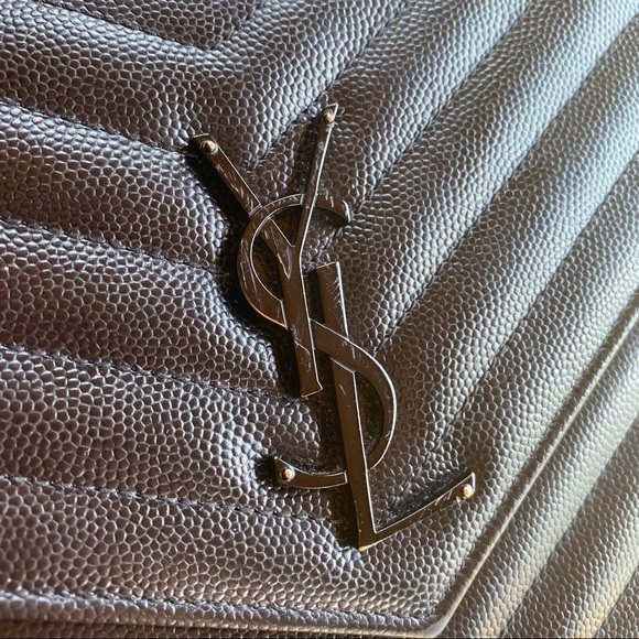 SOLD Saint Laurent Monogram Quilted Leather Wallet on a Chain - Picture 5 of 15